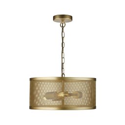 Searchlight 12483-3GO - Candelabro numa corrente FISHNET 3xE27/60W/230V dourado