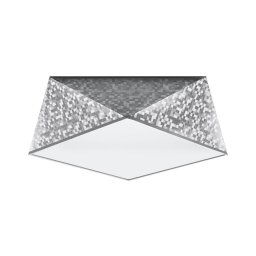 Iluminação do teto HEXA 2xE27/60W/230V prateada
