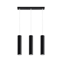 Sollux SL.0329 - Candeeiro suspenso LAGOS 3 3xGU10/10W/230V preto