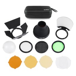 CONJUNTO ACESSÓRIOS PARA FLASH PORTATIL GODOX AD200