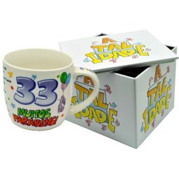 CANECA BRANCA COM CAIXA EM METAL IDADE ATI.33
