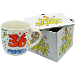 CANECA BRANCA COM CAIXA EM METAL IDADE ATI.36