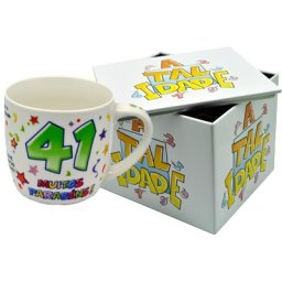 CANECA BRANCA COM CAIXA EM METAL IDADE ATI.41