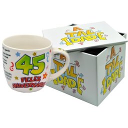 CANECA BRANCA COM CAIXA EM METAL IDADE ATI.45