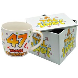 CANECA BRANCA COM CAIXA EM METAL IDADE ATI.47