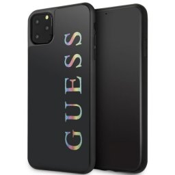 Capa Iphone 11 Pro Max GUESS Faceplate Preto em Blister - GUHCN65LGMLBK