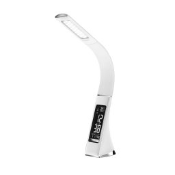 Immax 08949L - LED Candeeiro de mesa com visor LEATHER LED/7W/230V branco