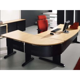 Secretárias de Escritório 1800x825x750mm Sohta Curvo C/ Alonga