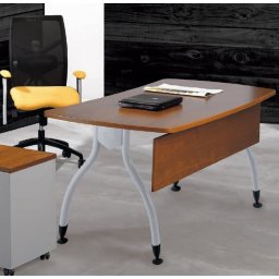 Secretárias de Escritório 1600x900x740mm Weng Curva Melamina