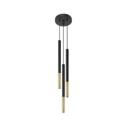 Candelabro suspenso MOSAIC 3xG9/12W/230V preto/dourado