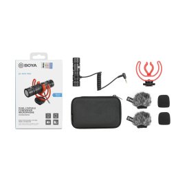 MICROFONE DUPLO P/ VÍDEO JACK 3.5mm BOYA BY-MM1 PRO