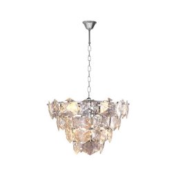 Candelabro Suspenso de Cristal DIANA 6xE14/40W/230V Mate cromado