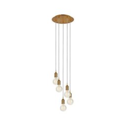 Markslöjd 108100 - Candelabro suspenso BRONX 5xE27/60W/230V bronze