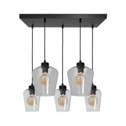 Candelabro suspenso SANTIAGO 5xE27/60W/230V transparente