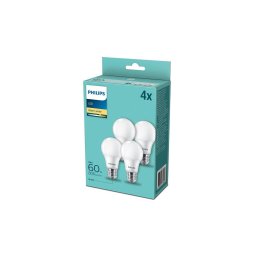 CONJUNTO 4x Lâmpada LED Philips E27/8W/230V 2700K