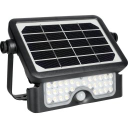 Refletor solar LED 5W 4000K IP65 com sensor e bateria 3000 mAh