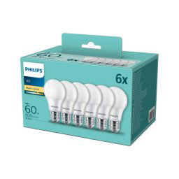 CONJUNTO 6x Lâmpada LED Philips E27/8W/230V 2700K