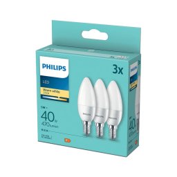 CONJUNTO 3xLâmpada LED Philips B35 E14/5W/230V 2700K