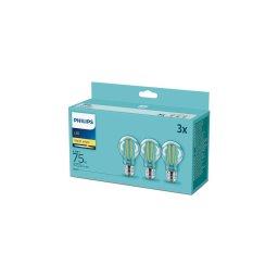 Conjunto de 3 Lâmpadas LED VINTAGE Philips E27/8,5W/230V 2700K