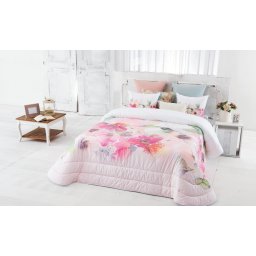COLCHA EDREDOM - COLCHA ESTAMPADA DIGITAL C/ ALMOFADAS DECORATIVAS 45x60 CM: Colcha edredão 250x260 cm + 2 capas almofada 45x60 cm a jogo
