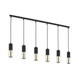 Candelabro suspenso ELIT 6xGU10/10W/230V preto