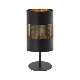 Candeeiro de mesa BOGART 1xE27/15W/230V preto/dourado