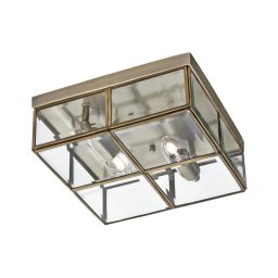 Searchlight 6769-26AB - Luz de teto FLUSH 2xE14/40W/230V bronze
