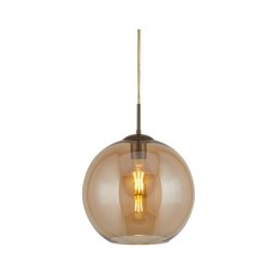 Searchlight 1621AM - Candelabro num fio BALL 1xE27/60W/230V castanho