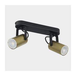 Foco REDO 2xGU10/10W/230V dourado/preto