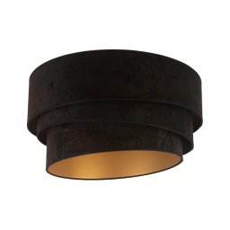 Duolla - Iluminação de teto DEVON 1xE27/40W/230V diâmetro 45 cm preto/dourado