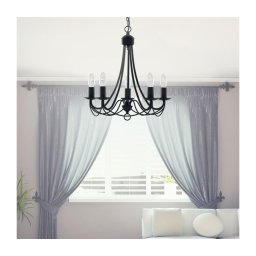 Searchlight 6345-5BK - Candelabro numa corrente MAYOPLE 5xE14/60W/230V