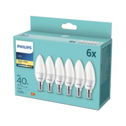 CONJUNTO 6xLâmpada LED Philips B35 E14/5W/230V 2700K