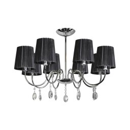 Candelabro suspenso SORENTO 8xE14/40W/230V preto