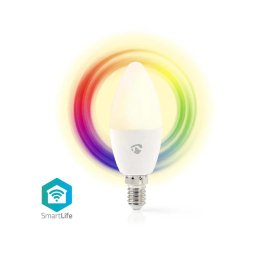 Nedis WIFILRC10E14 - Lâmpada LED RGB com regulação E14/4,9W/230V Wi-Fi 2700-6500K