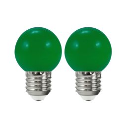 CONJUNTO 2x Lâmpada LED PARTY E27/0,5W/36V verde