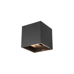 Iluminação de parede exterior LED RIKO 2xLED/4W/230V preta IP44