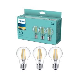 PACK 3x Lâmpadas LED VINTAGE Philips A60 E27/7W/230V 2,700K