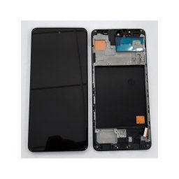 Display LCD e Touch preto para Samsung Galaxy A51 A515F compatível com frame