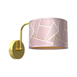 Iluminação de parede ZIGGY 1xE27/60W/230V rosa/dourada