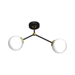 Candelabro montado à superfície JOY 2xE14/40W/230V preto/dourado
