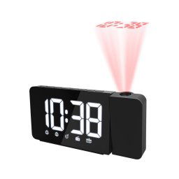 Solight CA04 - Rádio-relógio com LED e projetor 1xCR2032/5V