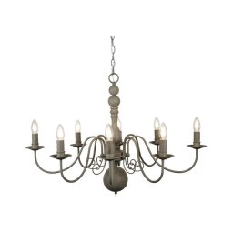 Searchlight 2268-8GY - Candelabro numa corrente GREYTHORNE 8xE14/40W/230V