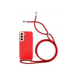 Capa Samsung Galaxy S22 Plus (Samsung S906) Silicone SOFT LITE com Cordão Vermelho