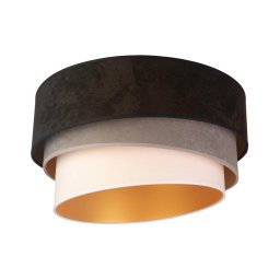 Duolla - Iluminação de teto DEVON 1xE27/40W/230V diâmetro 45 cm preto/cinzento/bege