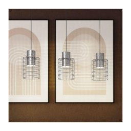 Eglo 43648 - Candelabro suspenso MILLIGAN 3xE27/40W/230V prateado