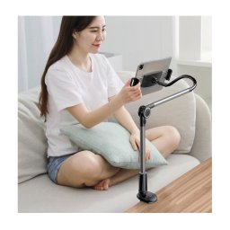 Suporte de Secretaria para Smartphone/Tablet RTotativo e Ajustavel BASEUS Preto (SULR-B0G)