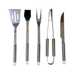 Fieldmann - Ferramentas de grelhar 5 pcs aço inoxidável