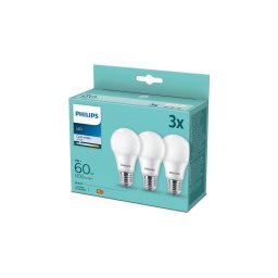 CONJUNTO 3xLâmpada LED Philips A60 E27/8W/230V 4000K