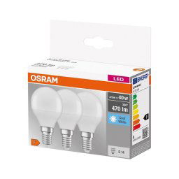 CONJUNTO 3x Lâmpada LED P40 E14/4,9W/230V 4000K - Osram