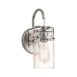 Elstead KL-BRINLEY1-NI - Iluminação de parede BRINLEY 1xE27/60W/230V cromado mate